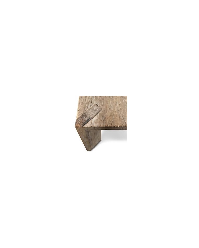 Table basse bois vieilli 160cm x 130cm x 32cm